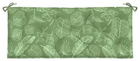 2 db levélmintás szövet kerti padpárna 120 x 50 x 7 cm