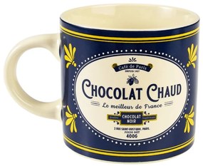 Sötétkék-krémszínű kerámia bögre 350 ml Chocolat Chaud – Rex London