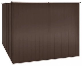 barna horganyzott acél kerti fészer 195 x 198 x 159 cm