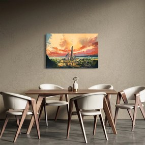 Kép - Festett város (90x60 cm)