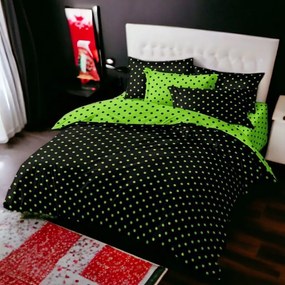 DOTS and COLOURS LIME BLACK 7 részes ágynemű 140x200 cm