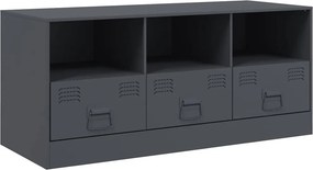 vidaXL antracitszürke acél TV-szekrény 99 x 39 x 44 cm