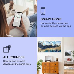 Klarstein Wonderwall Air Art Smart, infravörös hősugárzó, 120 x 60 cm, 700 W, kék márvány