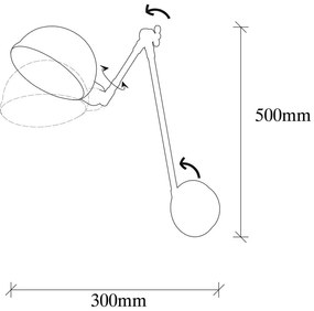 Fekete-aranyszínű fali lámpa ø 15 cm Sivani – Opviq lights