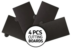 11 részes kés- és vágódeszka készlet állvánnyal Berlinger Haus Matte Black