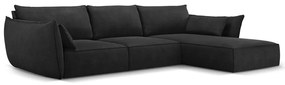 Sötétszürke sarokkanapé (jobb oldali) Vanda – Mazzini Sofas