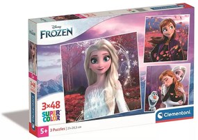 Disney Jégvarázs Bond 3x48 db-os puzzle Clementoni