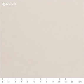 Fehér-krémszínű kárpitozott franciaágy ágyrács nélkül 140x200 cm Leira – Meise Möbel