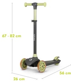 Lionelo - Gyermek roller JESSY szürke/zöld