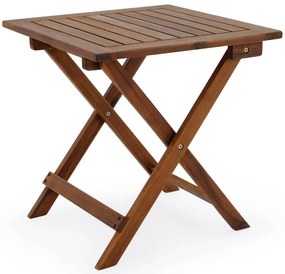 Casaria VITEK akácfa tárolóasztal, 46x46x46cm, barna