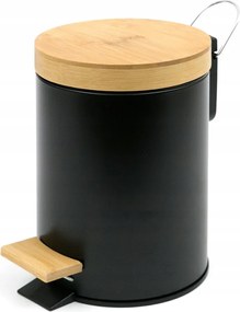 Szemeteskosár Fekete Barna 3L Fürdőszobai 24x17cm Szemetes