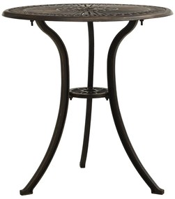vidaXL bronzszínű öntött alumínium kerti asztal 62 x 62 x 65 cm