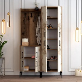 Berlin előszobafal, dió-fehér márvány, 120 cm – TR845HCT4203