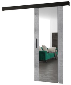 Tolóajtó 90 cm Sharlene II (beton + matt fekete + fekete) (tükörrel). Akció -6%. 1043634