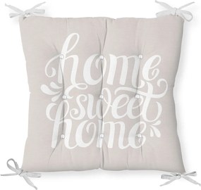 Home Sweet Home pamut keverék székpárna, 36 x 36 cm - Minimalist Cushion Covers