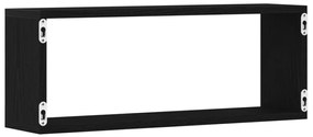 Falipolc 6 db Fekete Tölgy 60x15x23 cm Műanyag