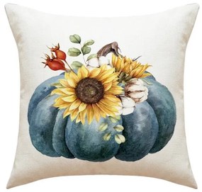 Díszpárna huzat BLUE PUMPKIN 45x45 cm, krém színű
