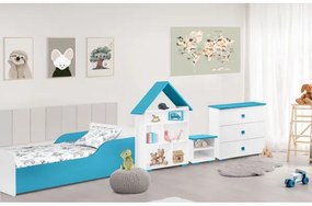 Szekrény PABIS 87x83 cm fehér/kék