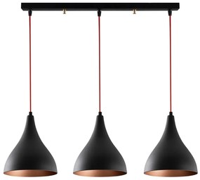 Fekete függőlámpa fém búrával Berceste – Opviq lights