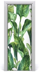 Ajtóposzter öntapadós trópusi levelek 75x205 cm