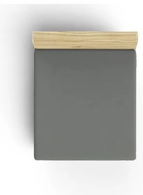 Sötétszürke gumis pamut lepedő 160x200 cm - Mijolnir