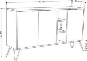 Clara Console - Oak, Anthracite