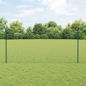 Euró Kertkerítés 2 darabos szett Zöld Porszórt Acél 25 x 1.2 m