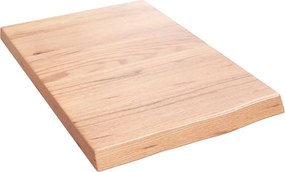 vidaXL világosbarna kezelt tömör tölgyfa fali polc 40x60x(2-4) cm