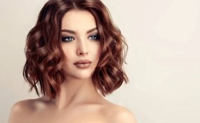 Fotográfia Attractive brunette woman with modern, trendy, EdwardDerule