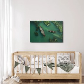 Kép - Horgászok a folyón (90x60 cm)