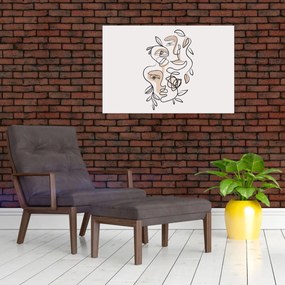 Kép - Line art arckezelés (90x60 cm)