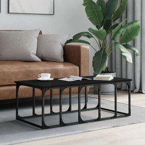 Fekete szerelt fa dohányzóasztal 100 x 50 x 35,5 cm