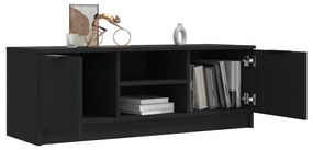 fekete szerelt fa TV-szekrény 102 x 35 x 36,5 cm