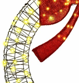 Koszorú 150 LED-del Meleg fehér 120 cm Rattan