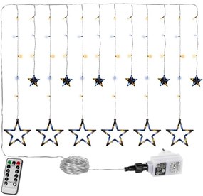 VOLTRONIC® Fényfüggöny 12 csillag 150 LED meleg/hideg fehér