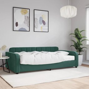 zöld bársony heverő matraccal 100 x 200 cm