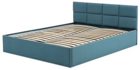 MONOS kárpitozott ágy matrac nélkül mérete 140x200 cm Türkiz