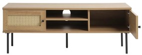 Natúr színű TV-állvány tölgyfa dekorral 120x43 cm Pensacola – Unique Furniture