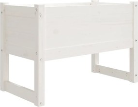 vidaXL fehér tömör fenyőfa növénytartó 78 x 40 x 52 cm