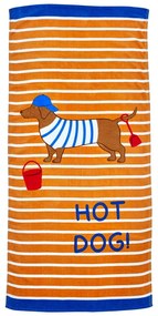 Narancssárga pamut strandtörölköző 76x160 cm Hot Dog – Catherine Lansfield