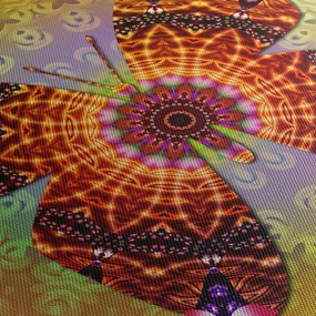 Kép - etno pillangó (órával) (90x30 cm)