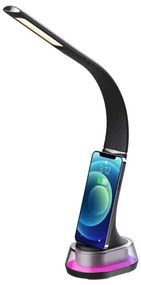 Immax 08973L - CORELLA LED RGB asztali lámpa, 7W, 12V, fekete, dimmelhető