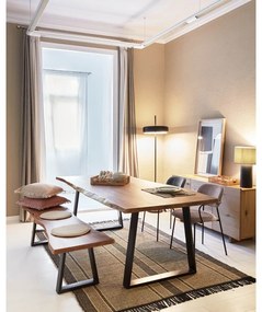 Fekete-natúr színű kétoldalas tengerifű szőnyeg 160x230 cm Brunilda – Kave Home