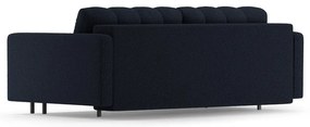Sötétkék buklé kinyitható tárolóhelyes kanapé 222 cm Bali – Cosmopolitan Design