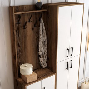 Előszobafal Berlin BA - Walnut, White
