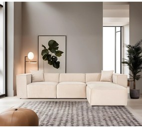 Sarokkanapé Lora (L1-O1-1R-POUFFE ) - Krém