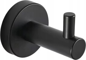 Törölközőtartó akasztó szimpla Sárgaréz 180G fekete Matt Borg Hygiene