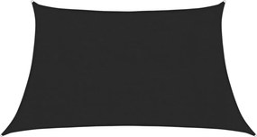 vidaXL fekete HDPE napvitorla 160 g/m² 3/4 x 2