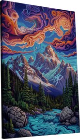 Vászonkép Festői hegyi táj otthon nappali szoba 50x70