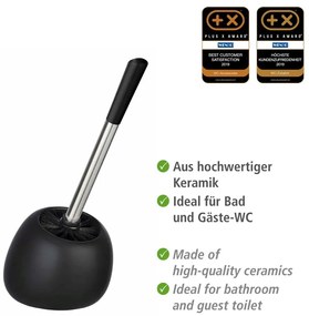 Polaris fekete kerámia WC-kefe - Wenko